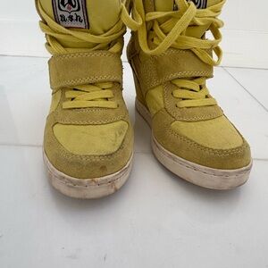 Ash Yellow High-Top Sneakers